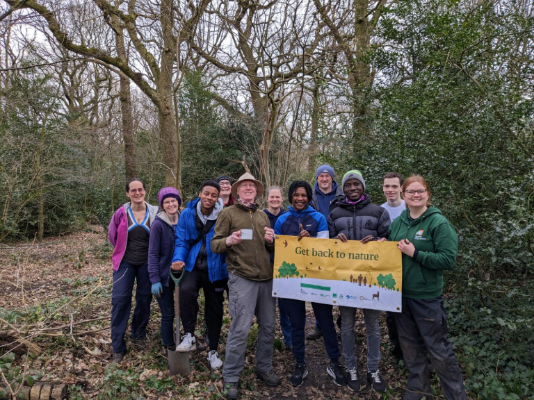 Group of tree planting volunteers